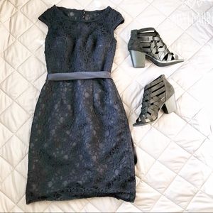 Kennedy Blue Lace Sheath Dress